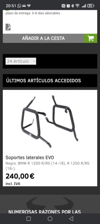 SOPORTE SW MOTECH PARA BMW.