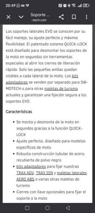SOPORTE SW MOTECH PARA BMW.