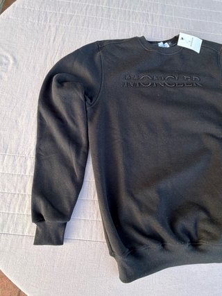Sudadera Moncler Negra Logo Bordado