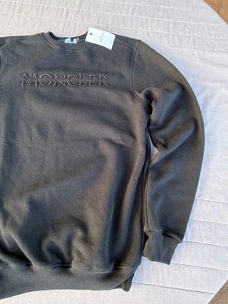 Sudadera Moncler Negra Logo Bordado
