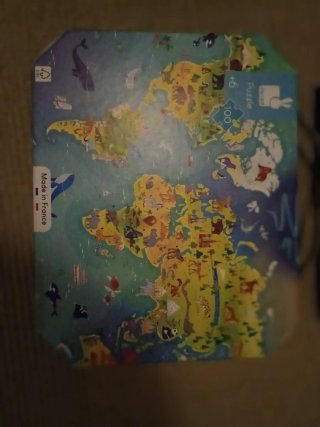 Puzzle 100 piezas Mapa Mundi animales