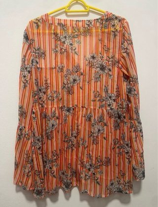 Blusa hippie rayas y flores Talla L