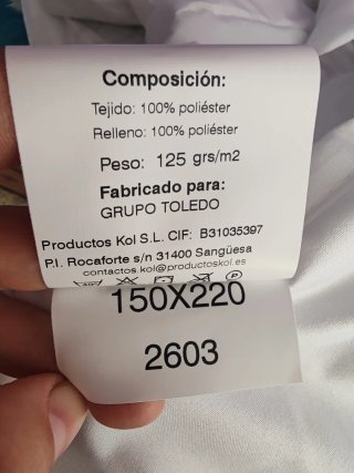 Edredón Nórdico Blanco 150x220
