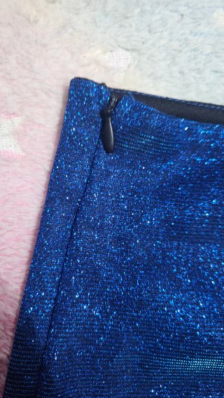 Falda-pantalón azul brillante