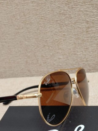 Gafas de Sol Ray-Ban Aviator Doradas Marrones
