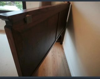 Cabecero Cama Madera y Ratán