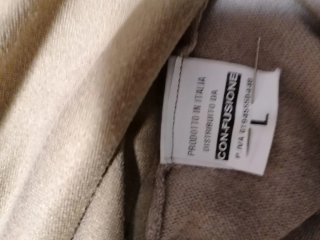 Maglia effetto camoscio beige e nera
