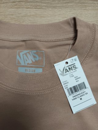 Camiseta Vans Logo Beige Talla M