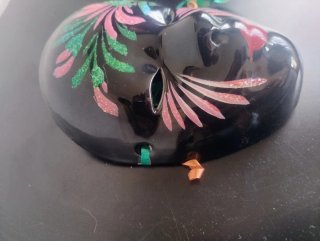 Máscara Veneciana Decorativa - Porcelana Negra