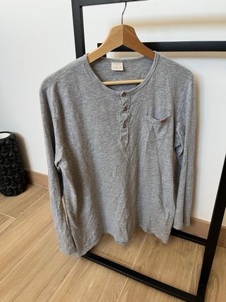 Pijama largo gris