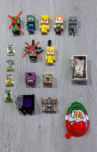 Figuras Minecraft Kinder Joy
