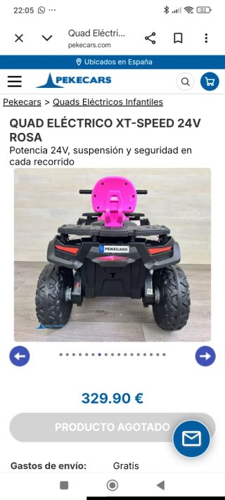 Quad Eléctrico 24V Niña Rosa