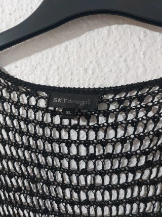 Chaqueta redecilla negra lentejuelas