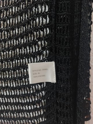 Chaqueta redecilla negra lentejuelas