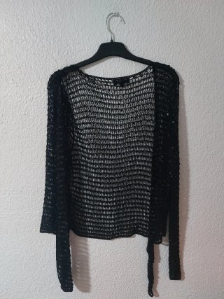Chaqueta redecilla negra lentejuelas