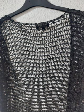 Chaqueta redecilla negra lentejuelas