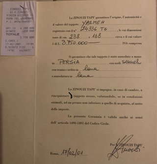 Tappeto Persiano Antico Certificato