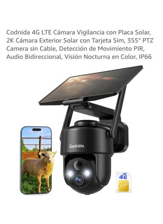 Cámara Seguridad Cellular 4G Codnida Cell 2T