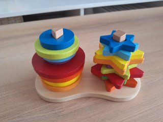 Juguete apilable madera bebé