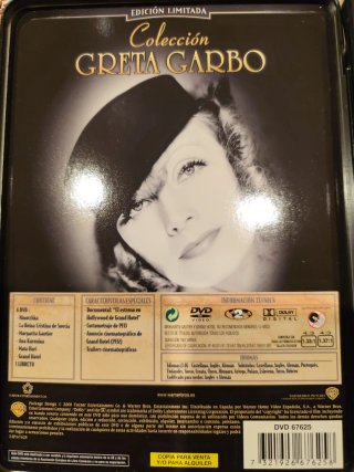 DVD Greta Garbo Collection metal box