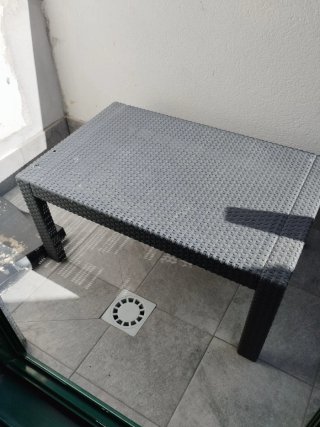Muebles de jardín ratán gris