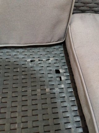 Muebles de jardín ratán gris