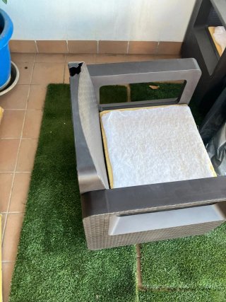 Conjunto Muebles Exterior Ratán Marrón.