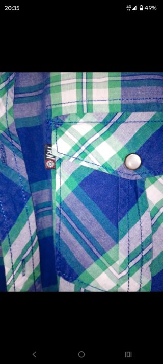 Camicia uomo a quadri blu e verde