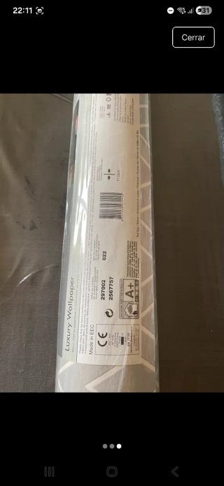 6 Rollos de papel pintado gris