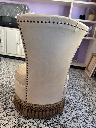 Butaca sillón antiguo beige