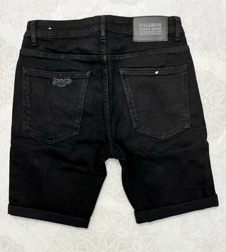 Pull&Bear Vaqueros Negros Rotos Talla S