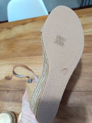 Sandalias Zapshop Piel Beige y Marrón