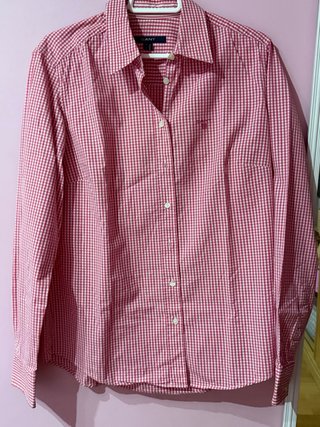 Camisa GANT cuadros rosa y blanco Talla L