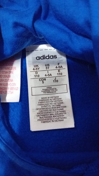 Sudadera con capucha Adidas niños azul