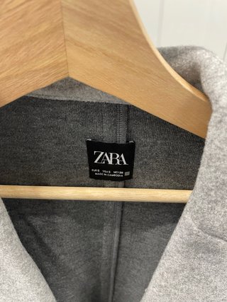 Abrigo Zara Gris Talla S Mujer