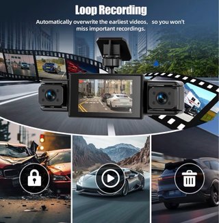 Dash Cam 4 Cámaras 360° + 64GB