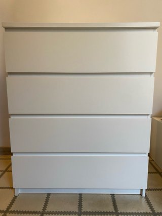 Cómoda Blanca 4 Cajones Madera 60€