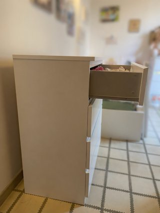 Cómoda Blanca 4 Cajones Madera 60€