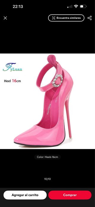 Tacones plateados Stiletto 16cm barios colores