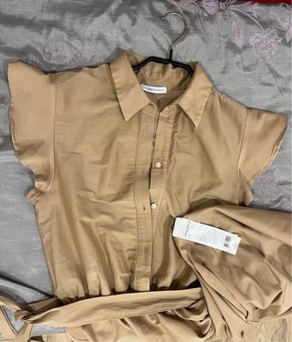 Vestido camisero Motivi beige talla M