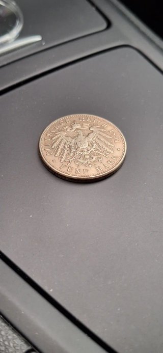 Moneta 5 Mark Reich 1891