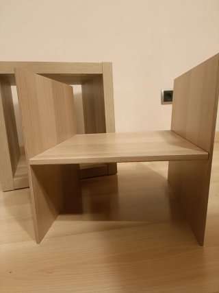 Estantería Kallax 2 divisiones efecto roble