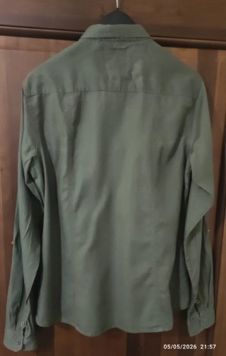 Camicia militare donna verde con borchie XL