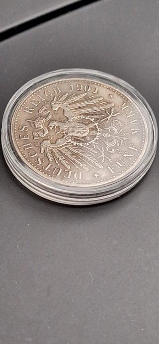 Moneta 5 Marchi Tedeschi 1901