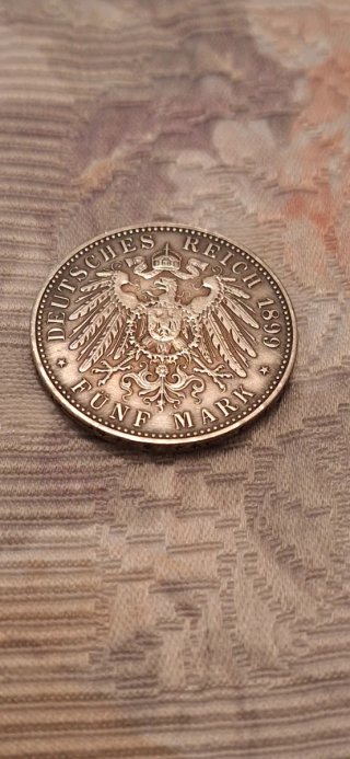 Moneta 5 Mark Tedesco 1899 Aquila