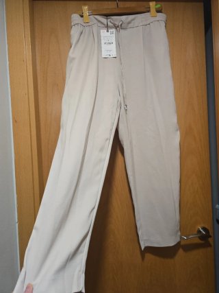 Pantalones ZARA beige MUJER