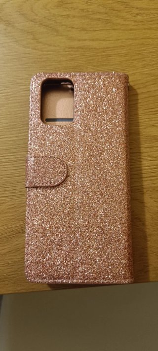 Funda móvil brillante con cremallera