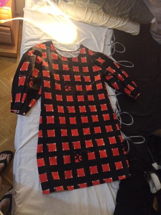 Vestido estampado cuadros PG
