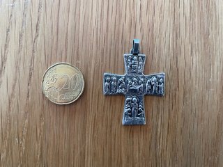 Cruz Sagrada Familia Plata Ley.