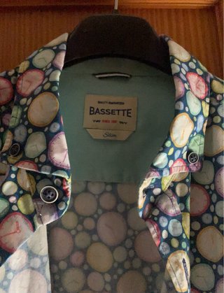 Camisa chico estampado relojes 100% algodon.